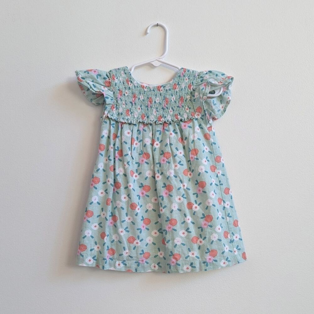 Jack & Milly 2-3T Green Peach Play Dress Whimsical Childhood